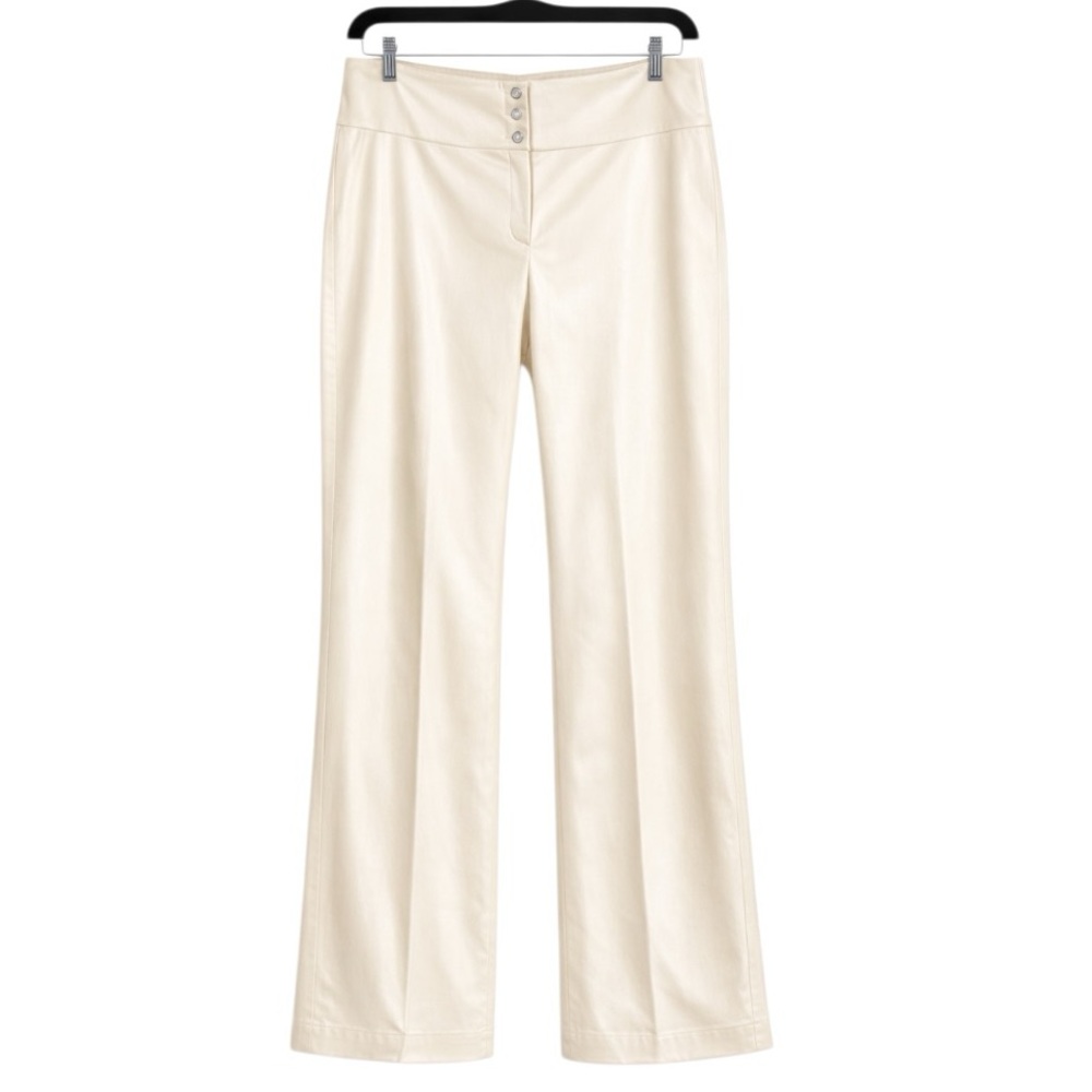 São Paulo Cream Sheen Wide Leg Pants Size 12 - Picture 3 of 6